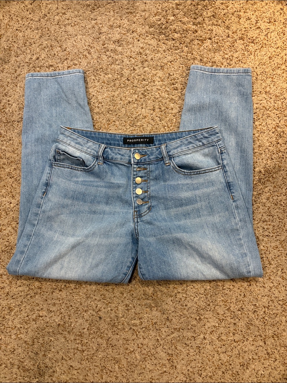 Prosperity light Blue High-Rise Button-Fly Women’s Jeans size 10 inseam 26